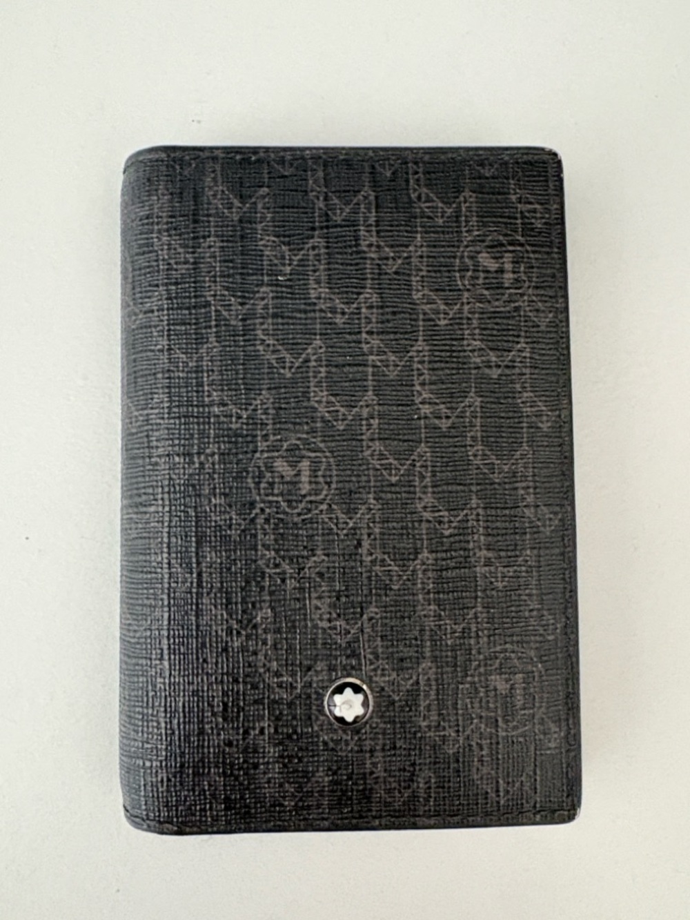 Montblanc Black Monogram Textured Card Holder